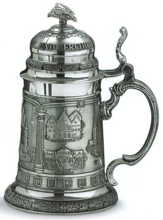 Deutschland German Landmarks Pewter Beer Stein